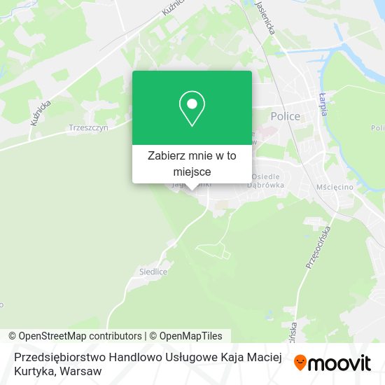 Mapa Przedsiębiorstwo Handlowo Usługowe Kaja Maciej Kurtyka