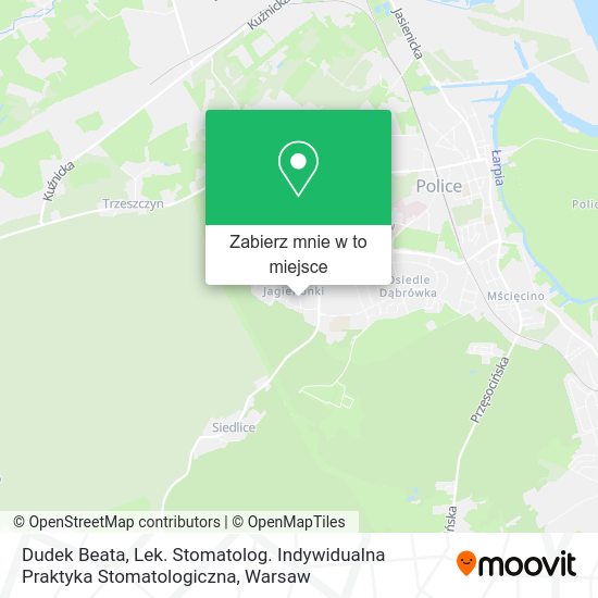 Mapa Dudek Beata, Lek. Stomatolog. Indywidualna Praktyka Stomatologiczna