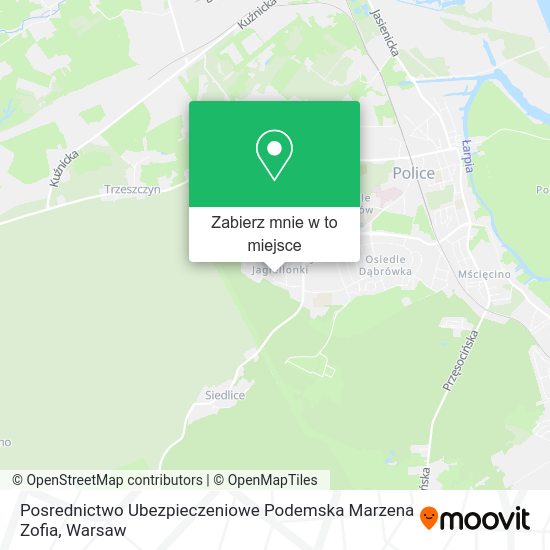 Mapa Posrednictwo Ubezpieczeniowe Podemska Marzena Zofia