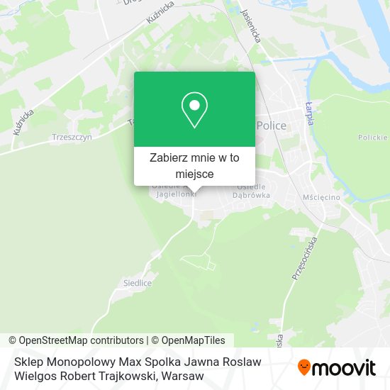 Mapa Sklep Monopolowy Max Spolka Jawna Roslaw Wielgos Robert Trajkowski