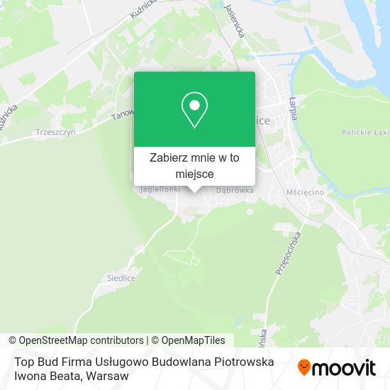 Mapa Top Bud Firma Usługowo Budowlana Piotrowska Iwona Beata