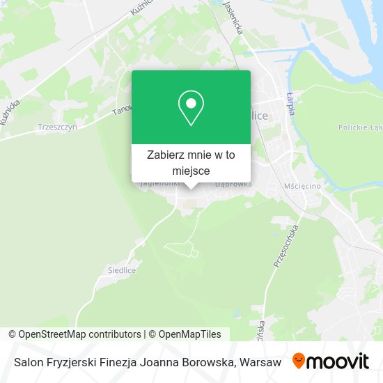 Mapa Salon Fryzjerski Finezja Joanna Borowska