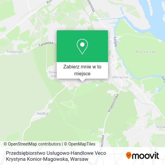 Mapa Przedsiębiorstwo Usługowo-Handlowe Veco Krystyna Konior-Magowska