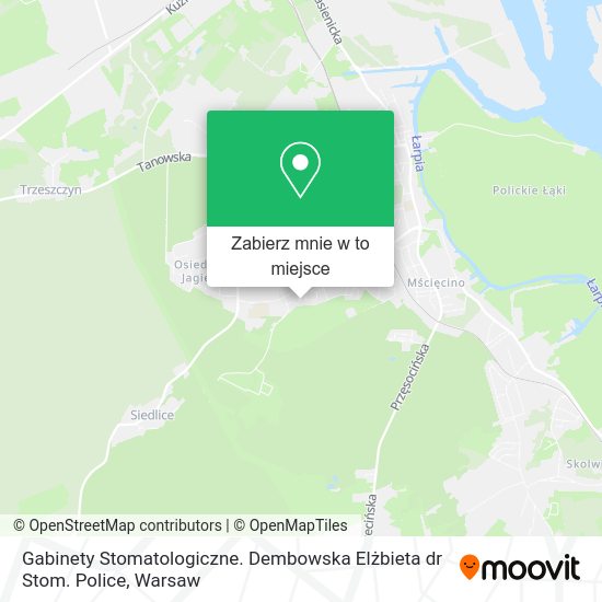 Mapa Gabinety Stomatologiczne. Dembowska Elżbieta dr Stom. Police