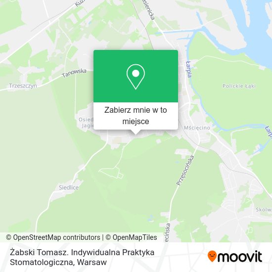 Mapa Żabski Tomasz. Indywidualna Praktyka Stomatologiczna