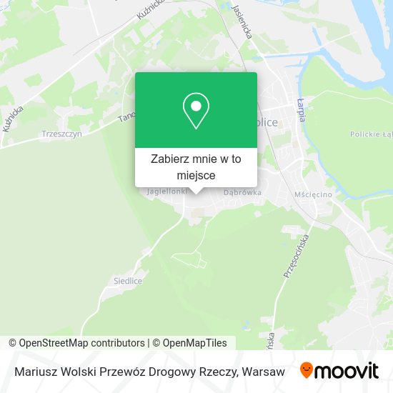 Mapa Mariusz Wolski Przewóz Drogowy Rzeczy