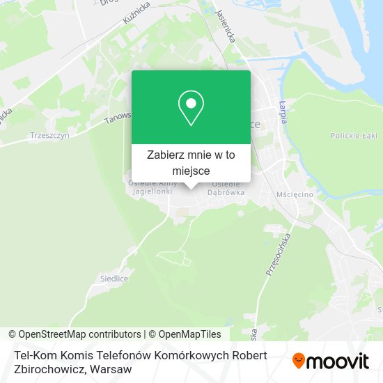 Mapa Tel-Kom Komis Telefonów Komórkowych Robert Zbirochowicz