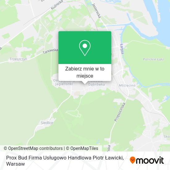 Mapa Prox Bud Firma Usługowo Handlowa Piotr Ławicki