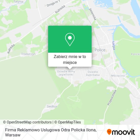 Mapa Firma Reklamowo Uslugowa Odra Policka Ilona