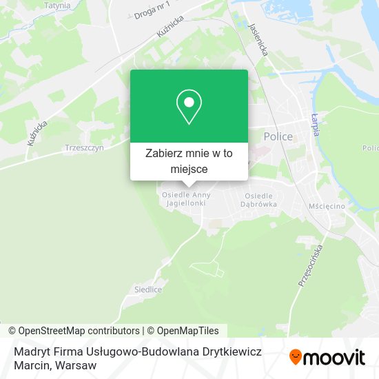 Mapa Madryt Firma Usługowo-Budowlana Drytkiewicz Marcin