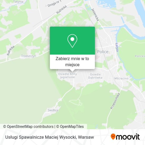 Mapa Usługi Spawalnicze Maciej Wysocki