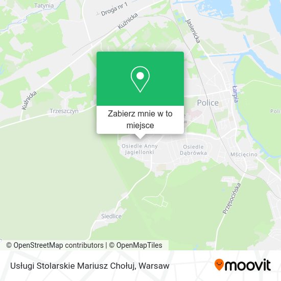 Mapa Usługi Stolarskie Mariusz Chołuj