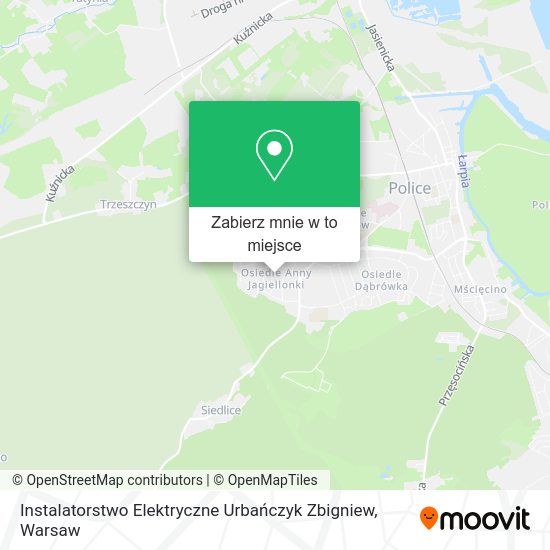 Mapa Instalatorstwo Elektryczne Urbańczyk Zbigniew