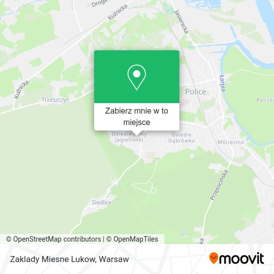 Mapa Zaklady Miesne Lukow