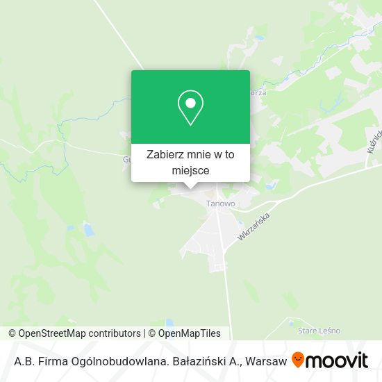 Mapa A.B. Firma Ogólnobudowlana. Bałaziński A.