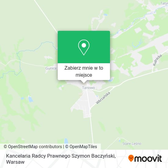 Mapa Kancelaria Radcy Prawnego Szymon Baczyński