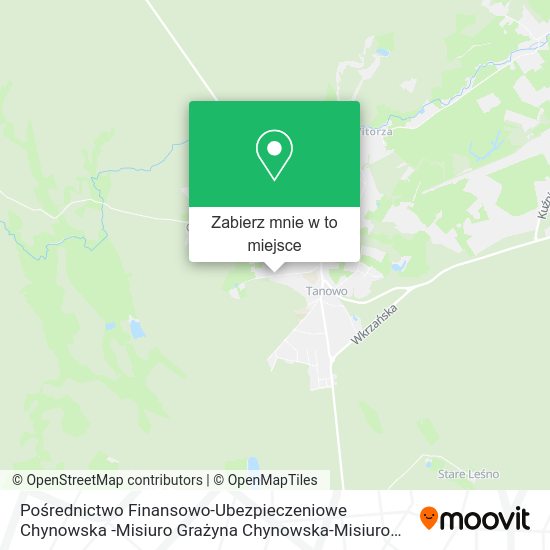 Mapa Pośrednictwo Finansowo-Ubezpieczeniowe Chynowska -Misiuro Grażyna Chynowska-Misiuro Grażyna