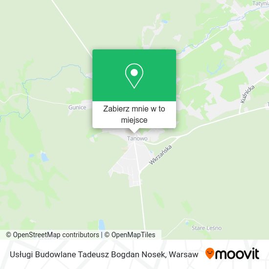 Mapa Usługi Budowlane Tadeusz Bogdan Nosek