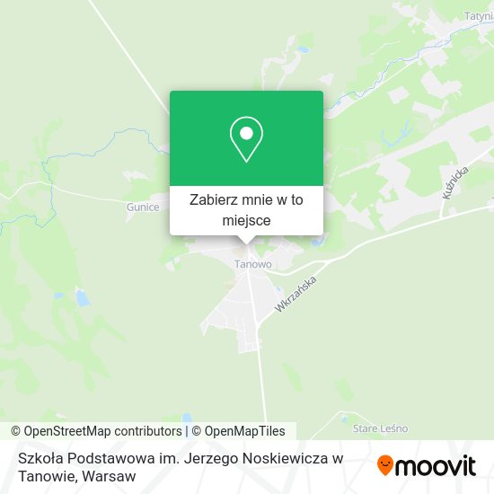 Mapa Szkoła Podstawowa im. Jerzego Noskiewicza w Tanowie