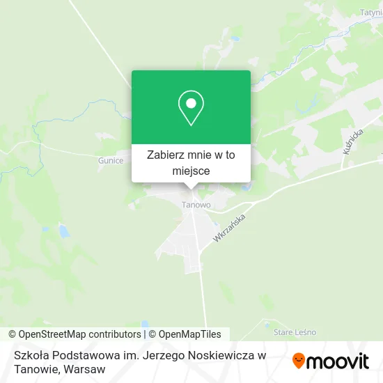 Mapa Szkoła Podstawowa im. Jerzego Noskiewicza w Tanowie