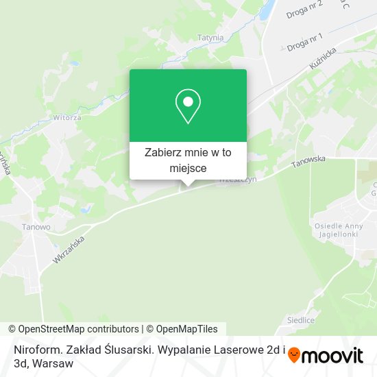 Mapa Niroform. Zakład Ślusarski. Wypalanie Laserowe 2d i 3d