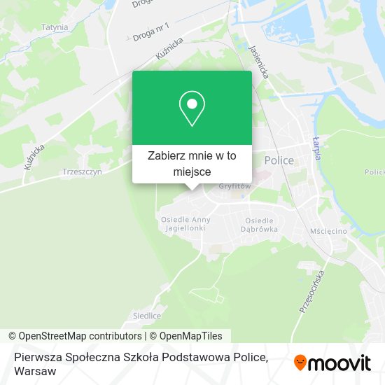 Mapa Pierwsza Społeczna Szkoła Podstawowa Police