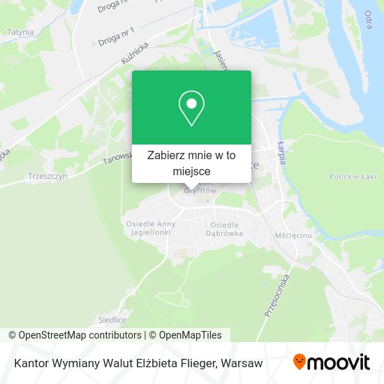 Mapa Kantor Wymiany Walut Elżbieta Flieger