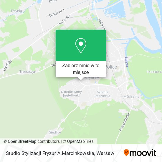 Mapa Studio Stylizacji Fryzur A.Marcinkowska