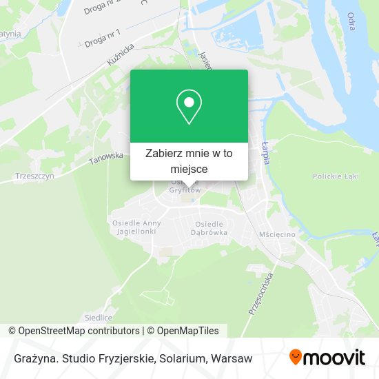 Mapa Grażyna. Studio Fryzjerskie, Solarium