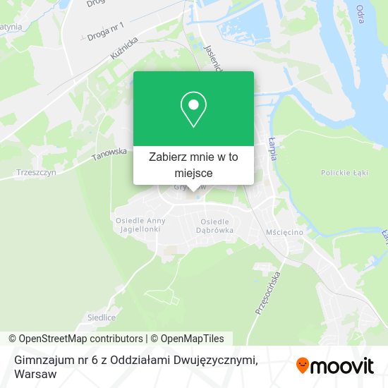 Mapa Gimnzajum nr 6 z Oddziałami Dwujęzycznymi