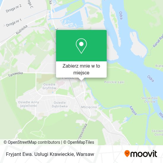 Mapa Fryjant Ewa. Usługi Krawieckie