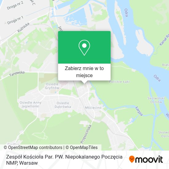 Mapa Zespół Kościoła Par. PW. Niepokalanego Poczęcia NMP