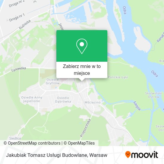 Mapa Jakubiak Tomasz Usługi Budowlane