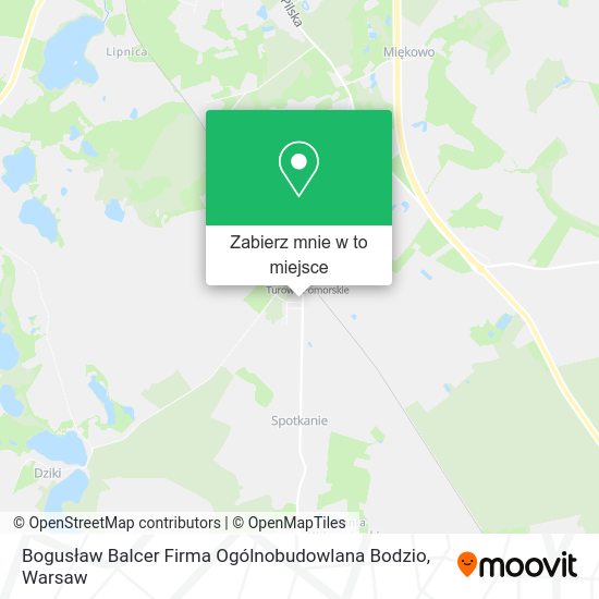 Mapa Bogusław Balcer Firma Ogólnobudowlana Bodzio