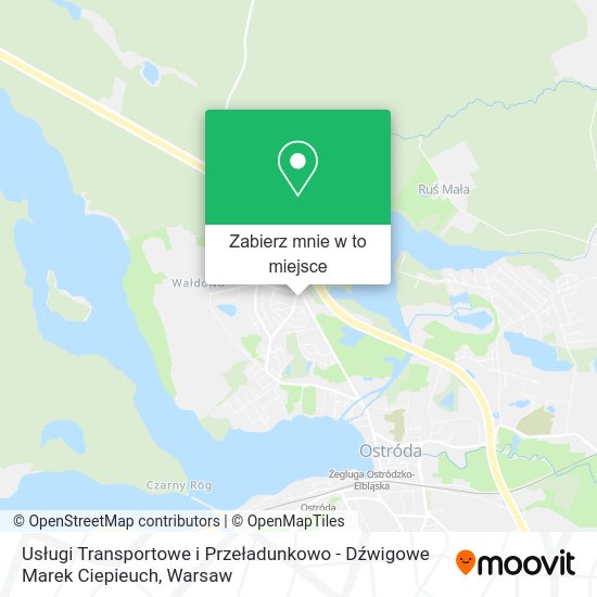 Mapa Usługi Transportowe i Przeładunkowo - Dźwigowe Marek Ciepieuch