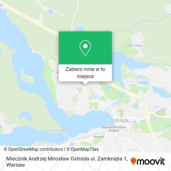 Mapa Miecznik Andrzej Mirosław Ostróda ul. Zamknięta 1