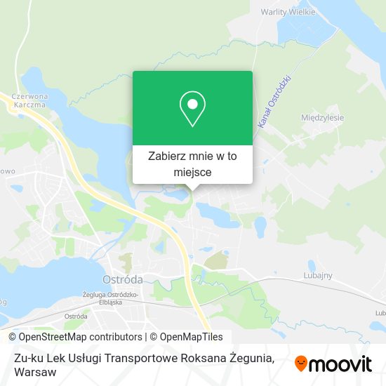 Mapa Zu-ku Lek Usługi Transportowe Roksana Żegunia