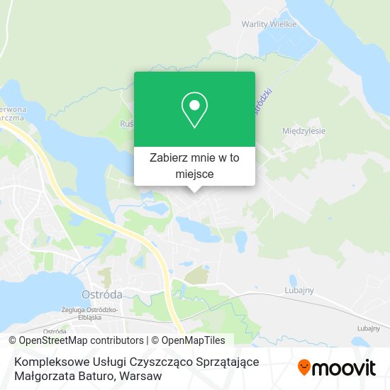 Mapa Kompleksowe Usługi Czyszcząco Sprzątające Małgorzata Baturo