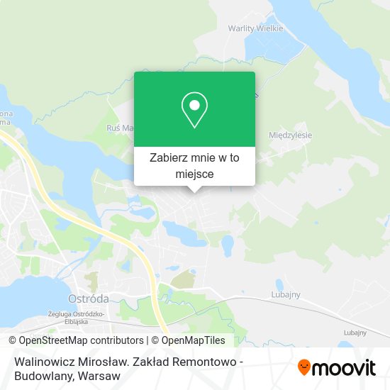 Mapa Walinowicz Mirosław. Zakład Remontowo - Budowlany