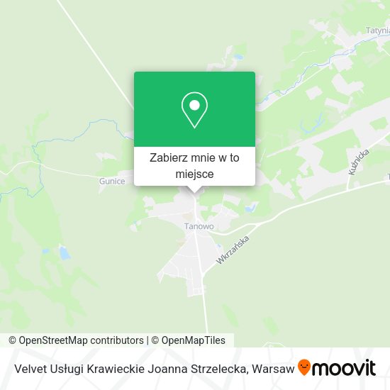 Mapa Velvet Usługi Krawieckie Joanna Strzelecka