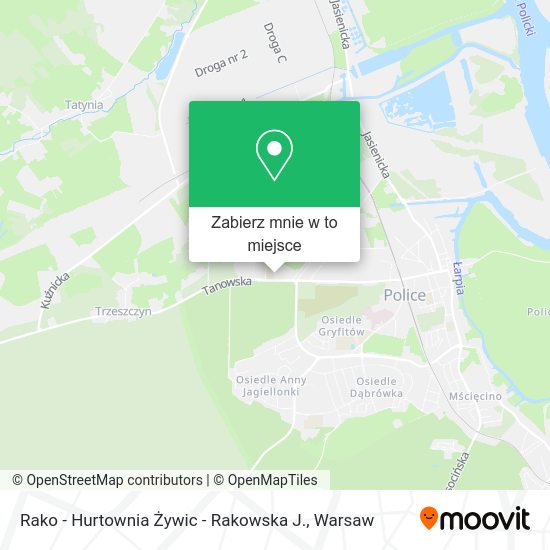 Mapa Rako - Hurtownia Żywic - Rakowska J.