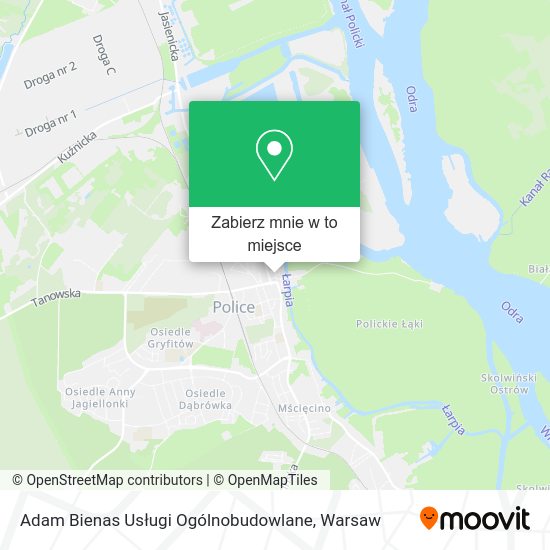 Mapa Adam Bienas Usługi Ogólnobudowlane