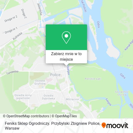 Mapa Feniks Sklep Ogrodniczy. Przybylski Zbigniew Police