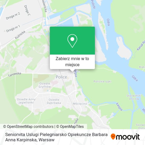 Mapa Seniorvita Uslugi Pielegniarsko Opiekuncze Barbara Anna Karpinska