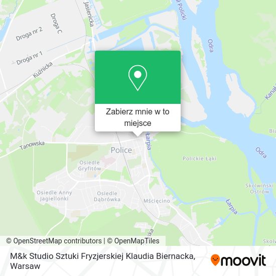 Mapa M&k Studio Sztuki Fryzjerskiej Klaudia Biernacka