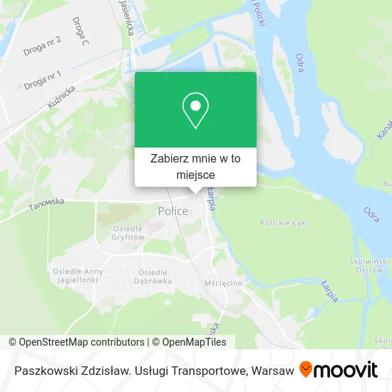 Mapa Paszkowski Zdzisław. Usługi Transportowe