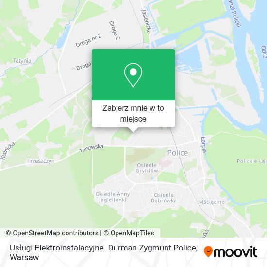 Mapa Usługi Elektroinstalacyjne. Durman Zygmunt Police