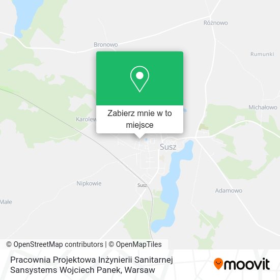 Mapa Pracownia Projektowa Inżynierii Sanitarnej Sansystems Wojciech Panek