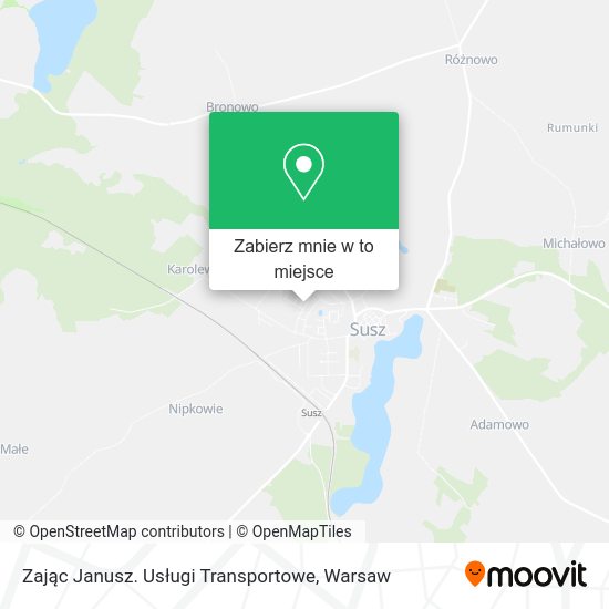 Mapa Zając Janusz. Usługi Transportowe