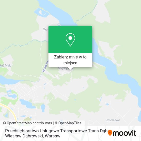 Mapa Przedsiębiorstwo Usługowo Transportowe Trans Dąb Wiesław Dąbrowski